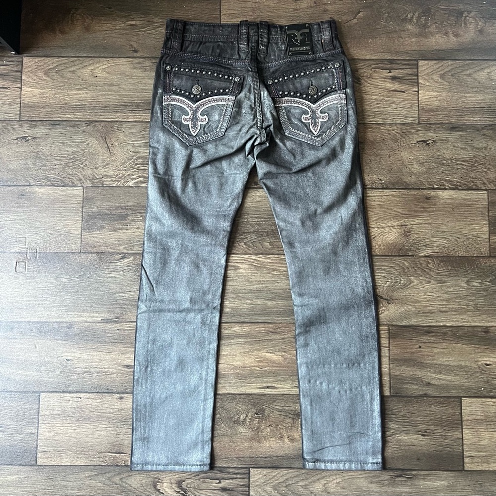 Rock Revival Men's Jacoby Alternative Straight Waxed Jeans Size 32x32
